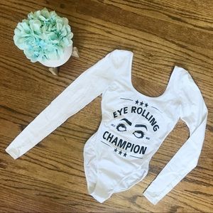 Eye rolling champion custom bodysuit